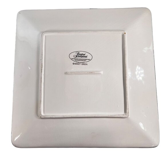 Certified International Nancy Green Square Platter Colorful Serape Plate 11" - Picture 5 of 8